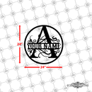 12 - Personalized Single Circular Split Letter Wall Décor