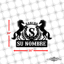 28 - Personalized Two Dancing Horses Wall Décor