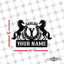 28 - Personalized Two Dancing Horses Wall Décor