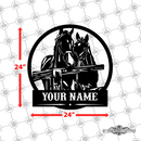 27 - Personalized Two Horses Wall Décor