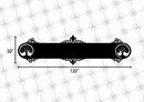 BDO - 02 Custom Ranch Sign – Personalized Metal Ranch Name 120" W × 30" H GAUGE 1/8