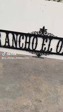 BDO - 02 Custom Ranch Sign – Personalized Metal Ranch Name 120" W × 30" H GAUGE 1/8